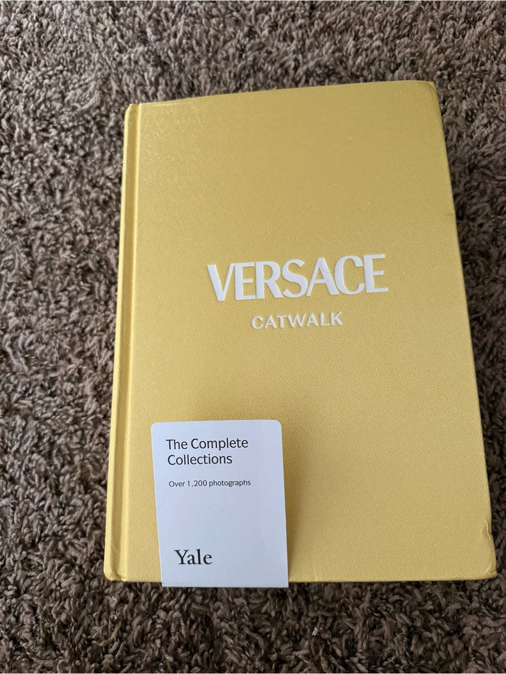 Versace Yellow Catwalk Hardcover Book with White Logo